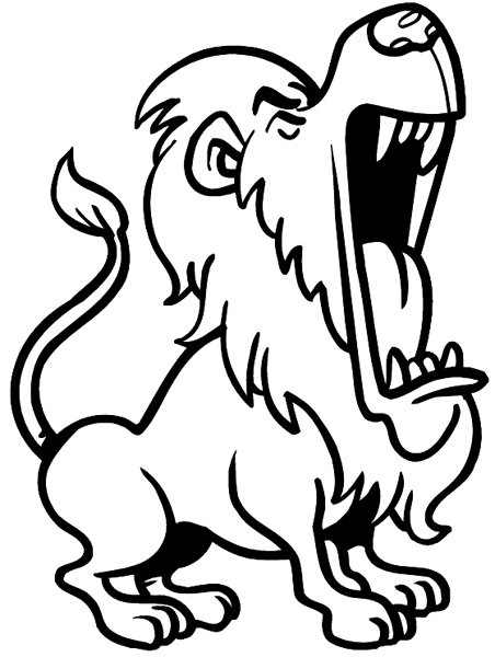 Roaring lion vinyl sticker. Customize on line.  Animals Insects Fish 004-1241  